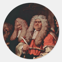 The Court By Hogarth, William (Best Quality) Sticker
