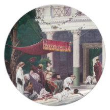 The Court of a Roman House Dinner Plate