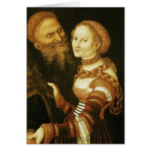 The Courtesan and the Old Man, c.1530 Greeting Card