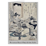 The courtesan Chozan of Choji ya by Santo, Kyoden cards