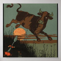 The Cow Jumped Over the Moon Posters