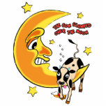 The cow slumped over the moon 2 photo sculptures