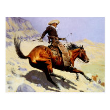 The Cowboy by Remington, Vintage American West Post Cards