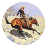 The Cowboy by Remington, Vintage American West stickers