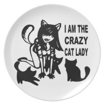 The Crazy Cat Lady Plate