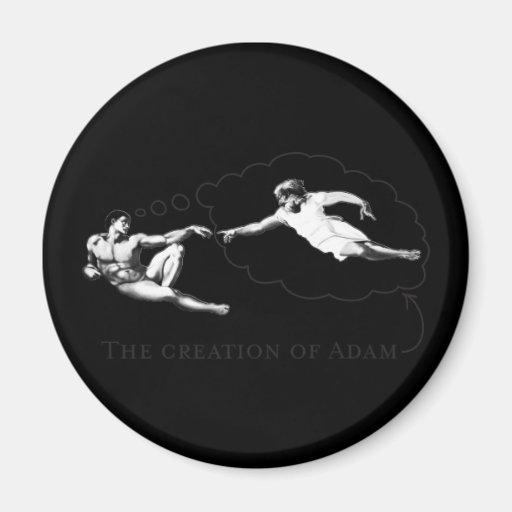 The Creation of Adam (god) Fridge Magnets