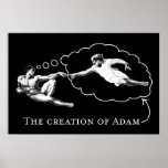 The Creation of Adam (god) posters