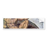The Creator God Creates Adam  By Michelangelo Buon bumper stickers