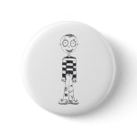 The creepy boy pinback button