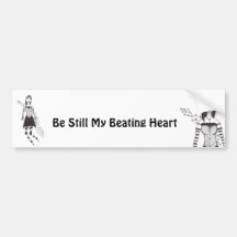 The Creepy Heart Girl Bumper Sticker