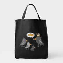 the Crow King - Grocery Tote Bag