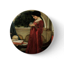 The Crystal Ball by John William Waterhouse Pinback Button