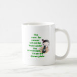 THE CURE FOR CANCER WON'T BE FOUND UNDE THE MICRO MUGS