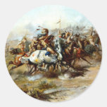 The Custer Fight Round Sticker