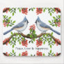 The Customizable Tufted Titmouse Couple Mousepad