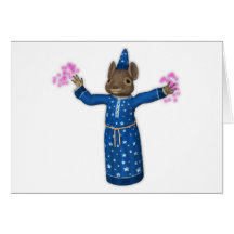 The Cute Cartoon Wizard Mouse Cards