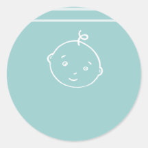 the cutest little baby face round sticker