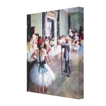 The Dance Class by Edgar Degas, Vintage Ballet Canvas Print