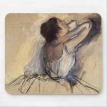 The Dancer by Edgar Degas, Vintage Ballet Mouse Pads