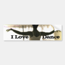 The Dancer, I Love   Dance Bumper Stickers