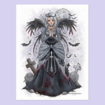The Dark Priestess Angel Postcard postcards