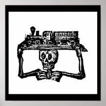 "The Day of the Dead" circa 1800's. M. Manilla. Print