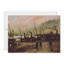 The De Ruijterkade in Amsterdam by van Gogh Personalized Invitations