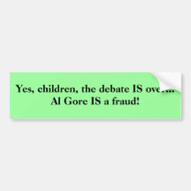 The Debate is Over Bumper Sticker