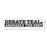 The Debate Team bumper stickers