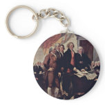 The Declaration Of Independence Detail By Trumbull keychains