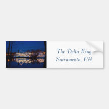 The Delta King at night - Sacramento, CA Bumper Sticker