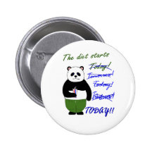 The diet starts… pinback button
