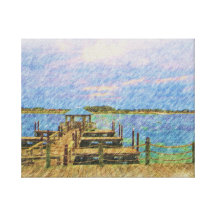 The Dock At Lake Sumter Landing Canvas Print