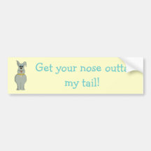 The dog bumper sticker