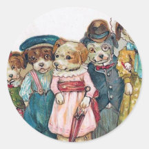 "The Dog Family" Vintage Stickers