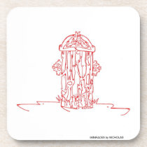 THE DOGGIE HYDRANT - Coaster cork coasters