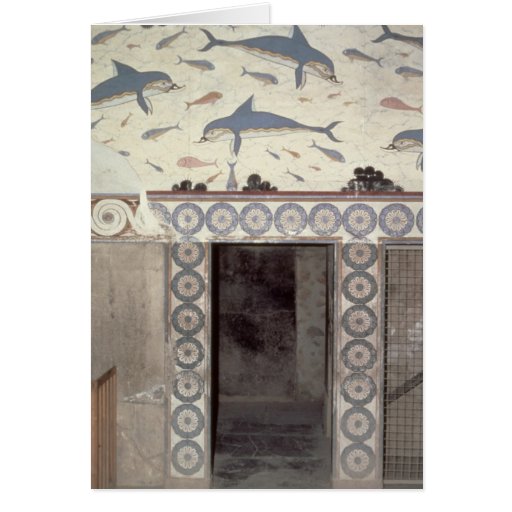 The Dolphin Frescoes in the Queen's Bathroom Greeting Cards