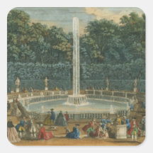 The Domes in the Garden at Versailles, pub. by Lau Square Sticker