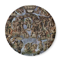 The Doomsday Fresco On The Altar Wall Of The Sisti Refrigerator Magnet