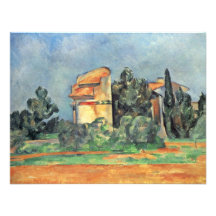 The Dovecote At Bellevue By Paul Cézanne Custom Invites
