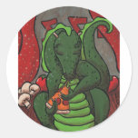 The Dragon and The Pizza Sticker