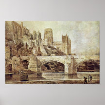 The Durham Cathedral And The Bridge As Seen From Poster