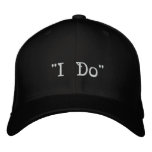 The "During" Bride or Groom Wedding Cap embroidered hats