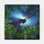 The eagle and the forest refrigerator magnet