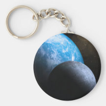 The Earth and Moon Keychain