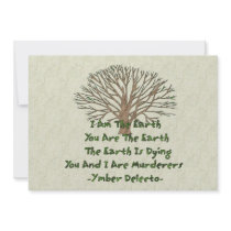 The Earth Is Dying Personalized Invitation