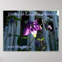 THE EARTH LAUGHS IN FLOWERS - BLUE COLUMBINE posters