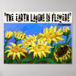 The earth laughs in Flowers poster posters