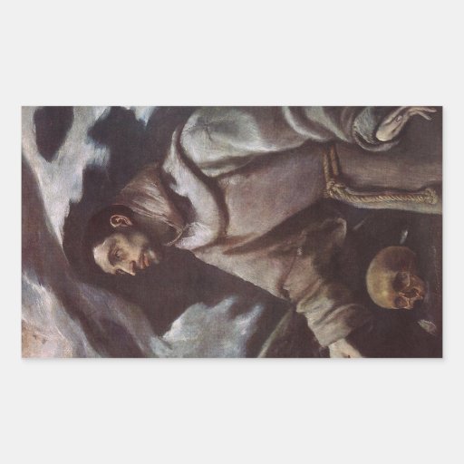 'The Ecstasy of St. Francis' Rectangular Sticker