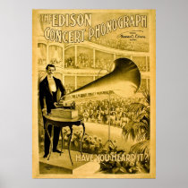 The Edison Concert Phonograph Vintage Advert